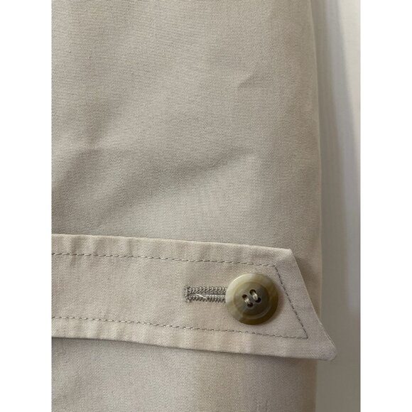 London Fog Men's Trench Coat Pea coat Zip Out Lining Size 42 Reg Tan VTG - Picture 8 of 16